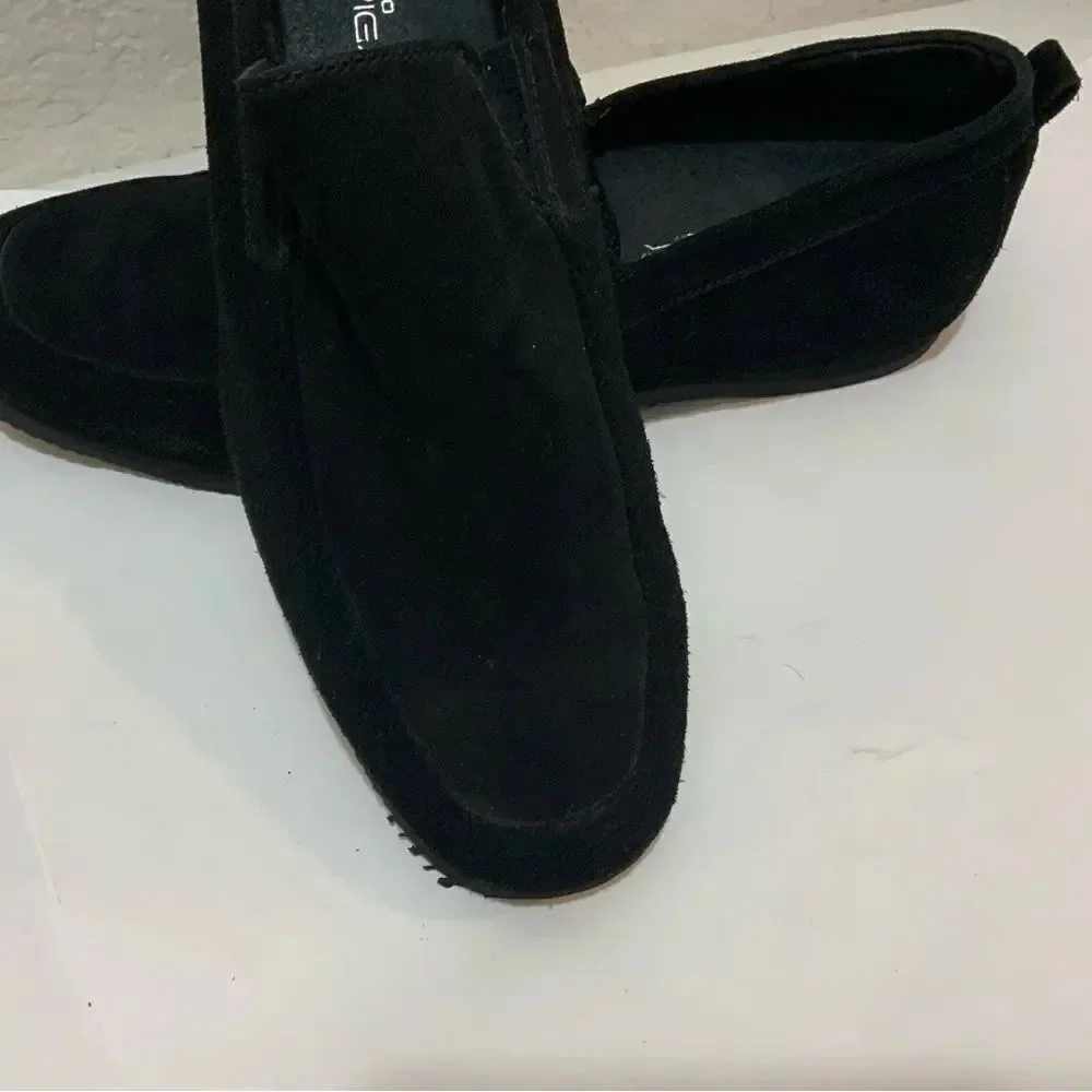 Via Spiga Studio Black Suede Men Loafers Size 10.5 M LikNew